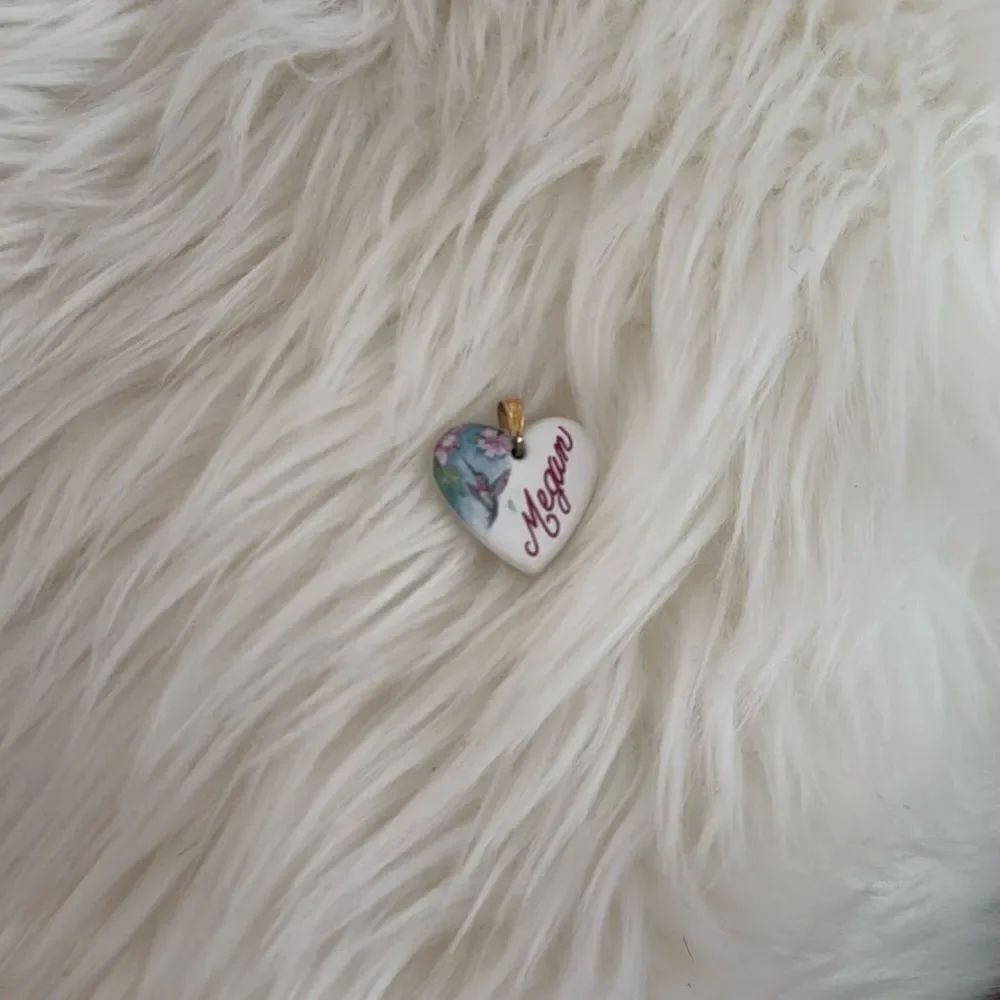 Megan name heart pendent